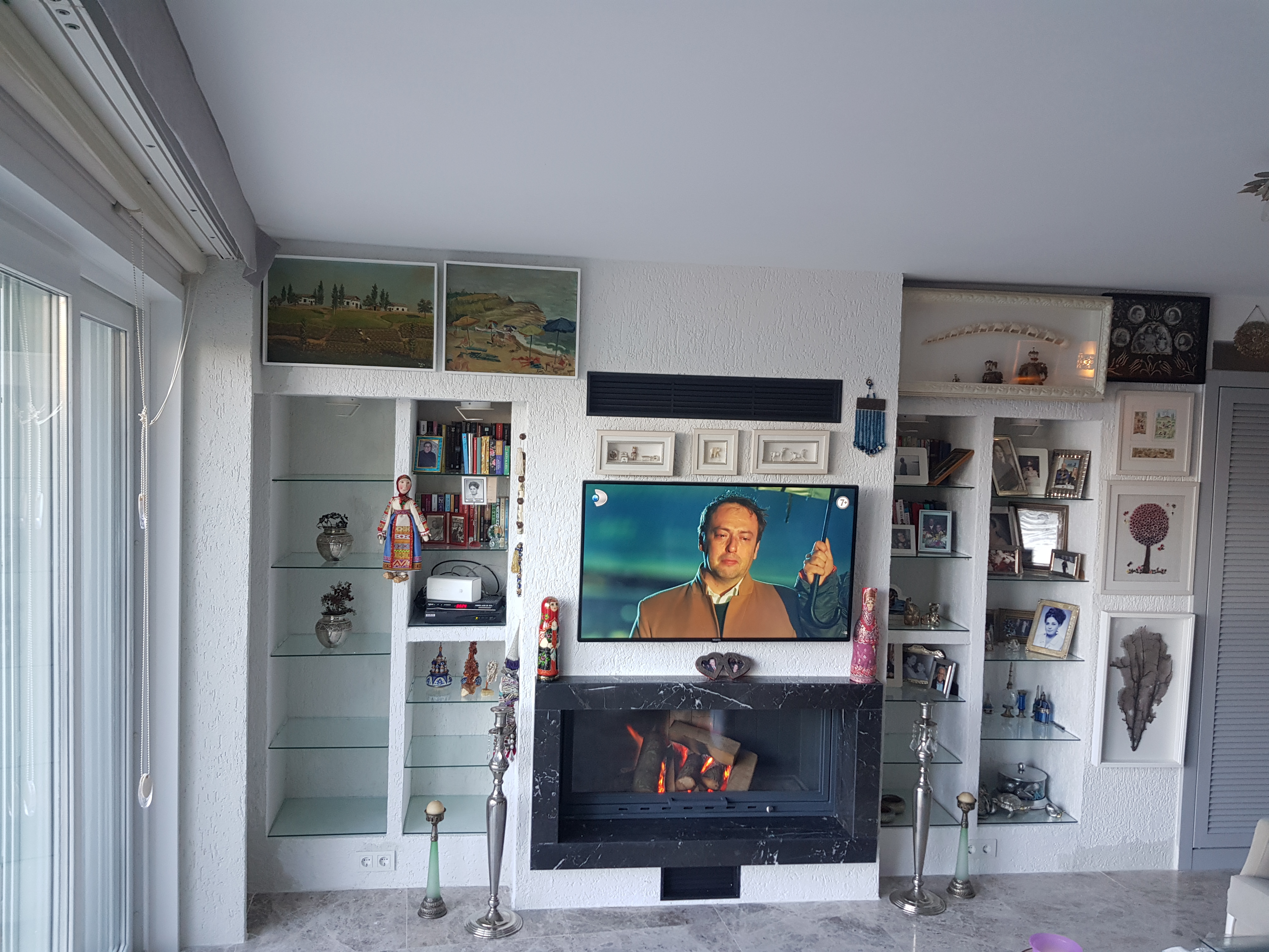 Müşteri şömine örneği